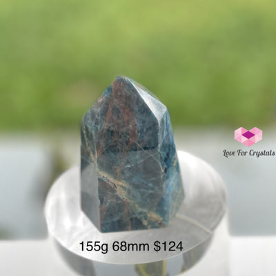 Blue Apatite Standing Point (Brazil) 155G 68G