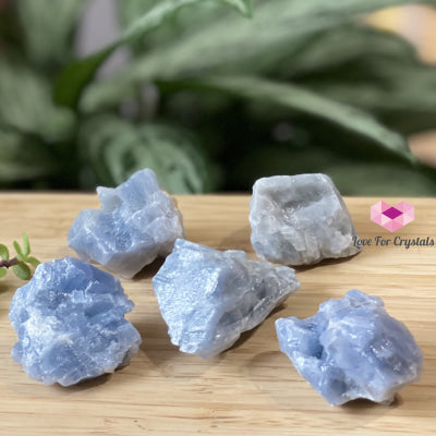 Blue Calcite (Raw) Acid-Washed (Mexico) 30-40Mm Raw Stones