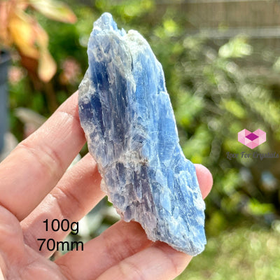 Blue Kyanite In Quartz Matrix (Brazil) With Stand 100G 70Mm Raw Crystals