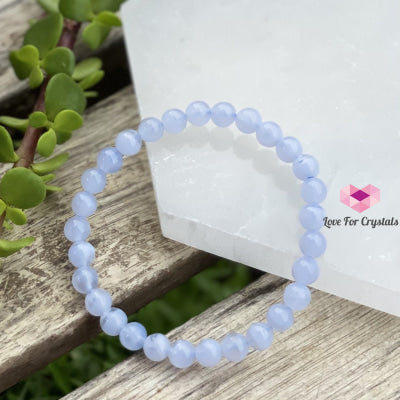 Blue Lace Agate 6Mm Bracelet Bracelets & Bangles