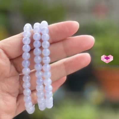 Blue Lace Agate 6Mm Bracelet Bracelets & Bangles