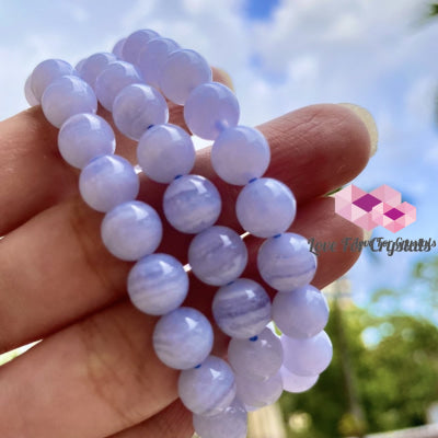 Blue Lace Agate 8Mm Bracelet Bracelets & Bangles