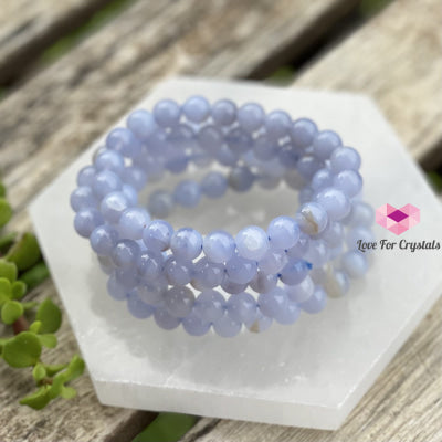 Blue Lace Agate 8Mm Bracelet Bracelets & Bangles