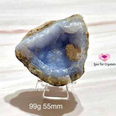 Blue Lace Agate Raw (Brazil)With Stand Crystals