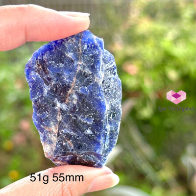 Blue Sodalite Raw Stones 51G 55Mm Crystals