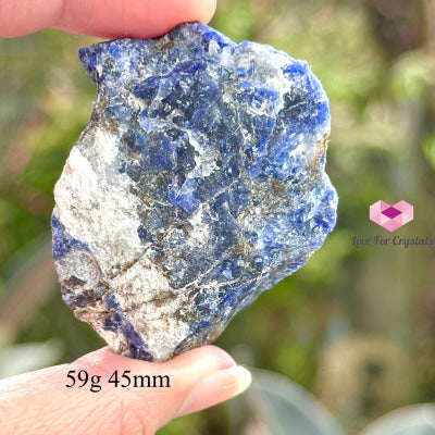 Blue Sodalite Raw Stones 59G 45Mm Crystals