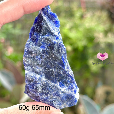 Blue Sodalite Raw Stones 60G 65Mm Crystals