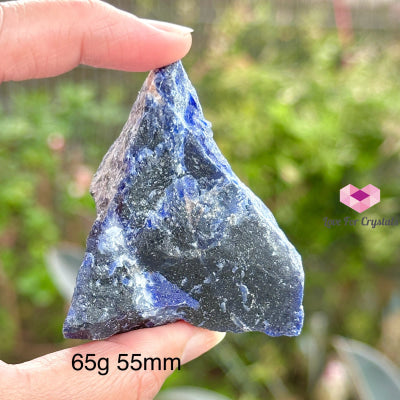 Blue Sodalite Raw Stones 65G 55Mm Crystals