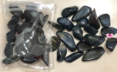 Blue Tigers Eye Tumbled Per Pack (50G) Africa Stones