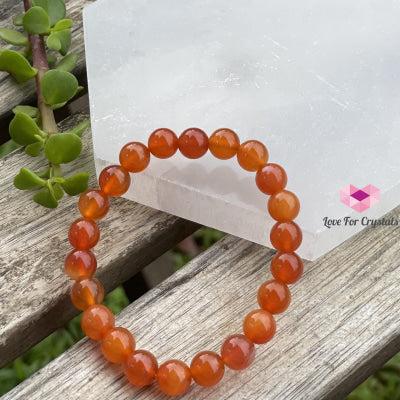 Carnelian Crystal Bracelet 8Mm 5.5 Bracelets & Bangles