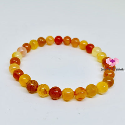 Carnelian Gemstone Energy Bracelet (Creativity) 6Mm Aa