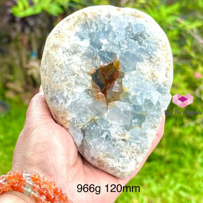 Celestite Raw Cluster Geode (Madagascar ) 966G 120Mm Caves Geodes And Clusters