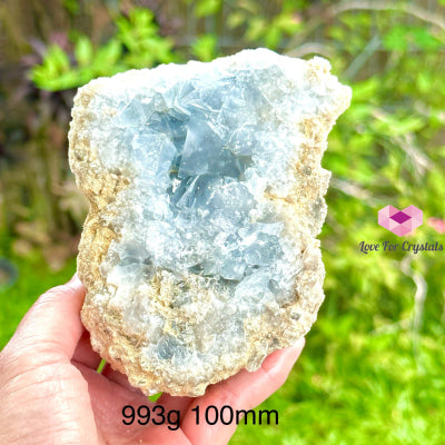 Celestite Raw Cluster Geode (Madagascar ) 993G 100Mm Caves Geodes And Clusters