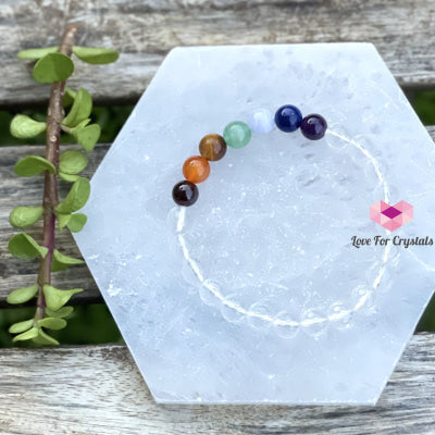 Chakra With Clear Quartz Faceted Bracelet Bracelets & Bangles