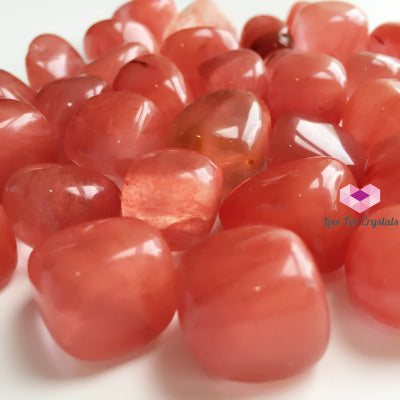 Cherry Quartz Tumbled (Pack Of 2) Man-Made Crystal Stones