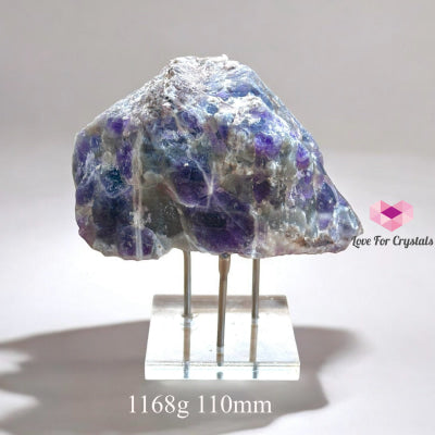 Chevron Amethyst Natural Raw Large With Acrylic Stand (Brazil) 1168G 110Mm Crystals