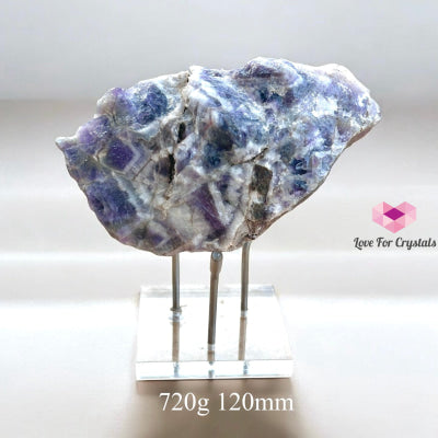 Chevron Amethyst Natural Raw Large With Acrylic Stand (Brazil) 720G 120Mm Crystals