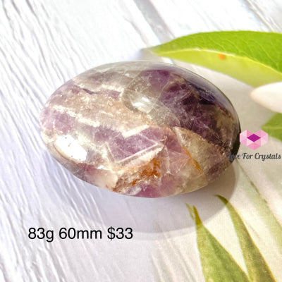 Chevron Amethyst Palm Stone (Brazil) 83G 60Mm Polished Crystals