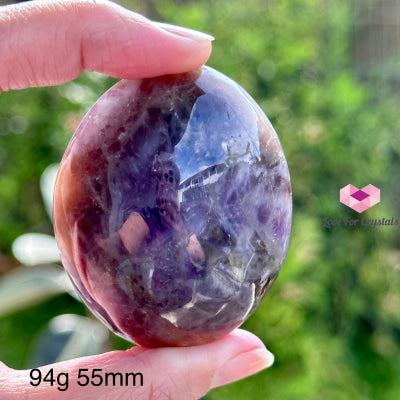 Chevron Amethyst Palm Stone (Brazil) 94G 55Mm Polished Crystals