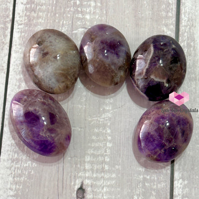 Chevron Amethyst Palm Stone (Brazil) Polished Crystals