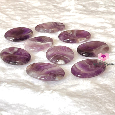 Chevron Amethyst Worry Stones (50Mm) Polished Crystals