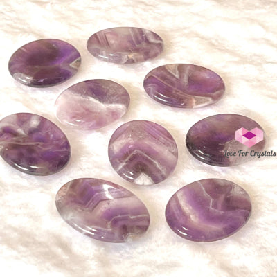 Chevron Amethyst Worry Stones (50Mm) Polished Crystals