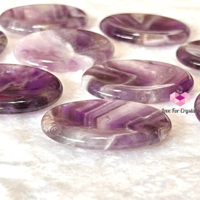 Chevron Amethyst Worry Stones (50Mm) Polished Crystals