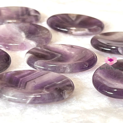 Chevron Amethyst Worry Stones (50Mm) Polished Crystals