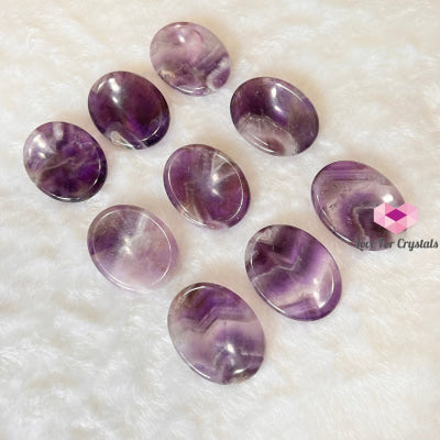 Chevron Amethyst Worry Stones (50Mm) Polished Crystals