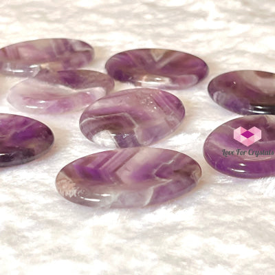 Chevron Amethyst Worry Stones (50Mm) Polished Crystals