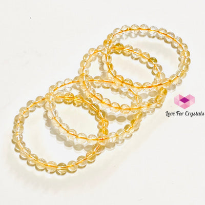 Citrine Gemstone Energy Bracelet (Wealth) 6Mm