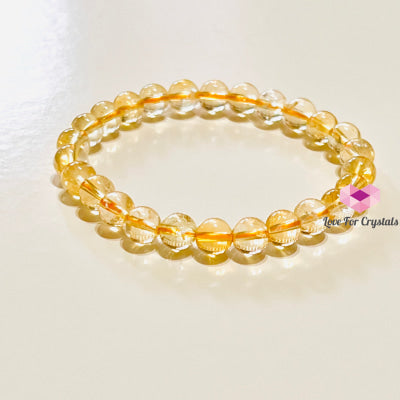 Citrine Gemstone Energy Bracelet (Wealth) 6Mm 5.5