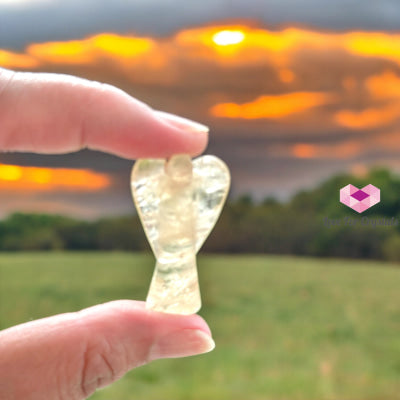 Citrine (Natural) Mini Angels Crystal Carving