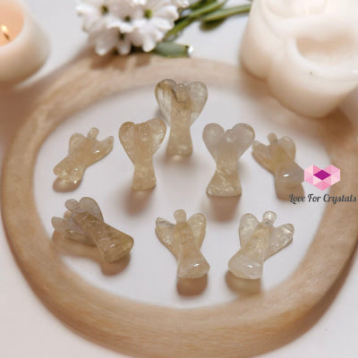 Citrine (Natural) Mini Angels Crystal Carving