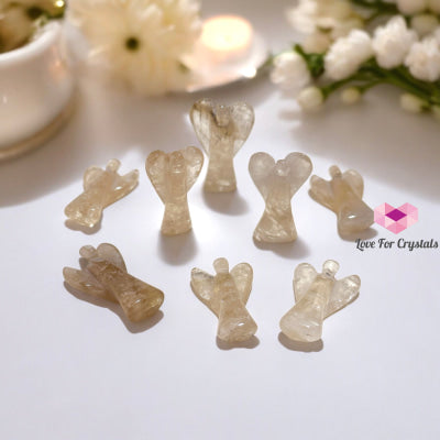 Citrine (Natural) Mini Angels Crystal Carving