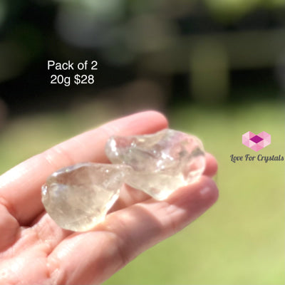 Citrine Natural Tumbled (Freeform) Brazil Pack Of 2 (20G) 20-25Mm Stones