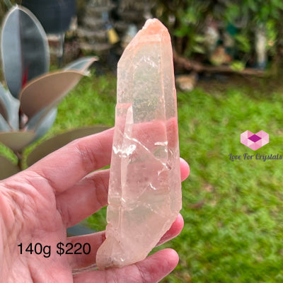 Clear Pink Lemurian Seed Crystal (Brazil) Aaaa Grade Medium To Large Pieces 140G 120Mm Raw Stones