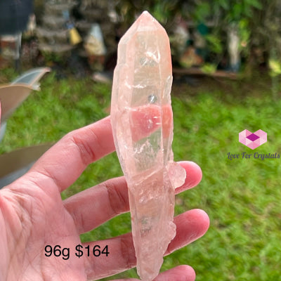 Clear Pink Lemurian Seed Crystal (Brazil) Aaaa Grade Medium To Large Pieces 78G 85Mm Raw Stones