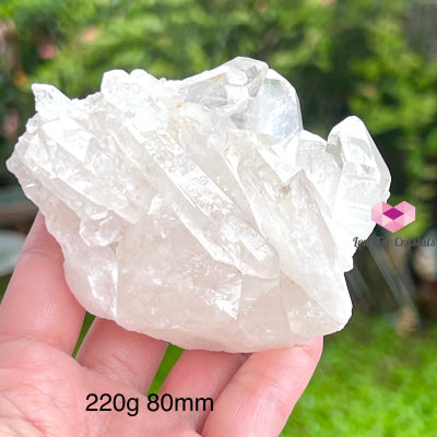 Clear Quartz Cluster Aaa (Brazil) 220G 80Mm Caves Geodes And Clusters