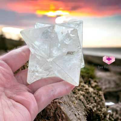 Clear Quartz Crystal Merkaba (Brazil) 9Cm Polished Stones