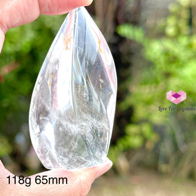 Clear Quartz Flames (Brazil) 118G 65Mm Polished Crystals