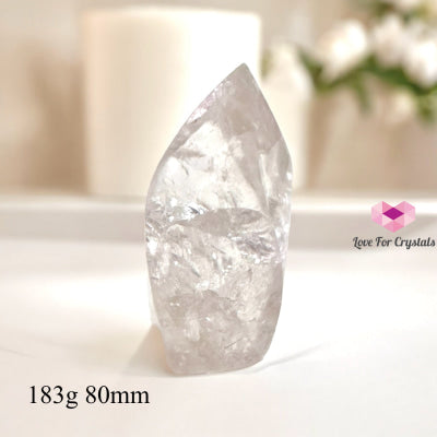 Clear Quartz Flames (Brazil) 183G 80Mm Polished Crystals