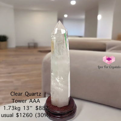 Clear Quartz Tower Large Points (Brazil) 30% Off 1.73Kg 13” Aaa Crystal Points