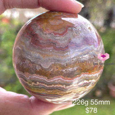 Crazy Lace Agate Sphere (Indonesia) 226G 55Mm