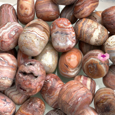 Crazy Lace Agate Tumbled Pebbles (30-40Mm) Per Piece Stones