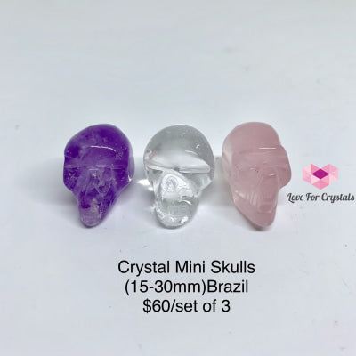 Crystal Mini Skulls (Brazil) Polished Stones