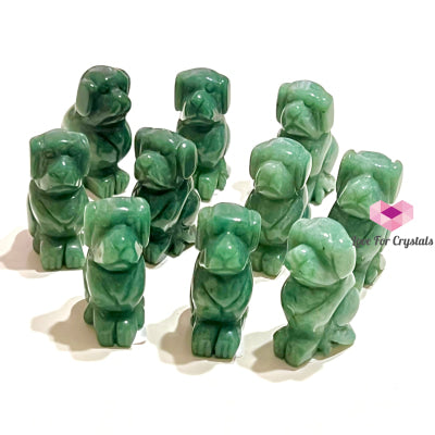 Dog Carved Crystals (Aventurine) Green Aventurine 50Mm (Per Piece) Crystal