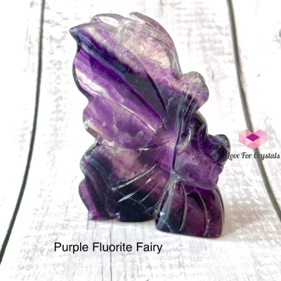 Fairy Crystal Statues Purple Fluorite 90Mm Carving