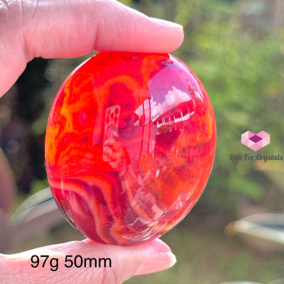 Fire Agate Pebbles (Brazil) 97G 50Mm Crystal Stone