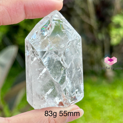 Fire And Ice Rainbow Quartz Tower (Brazil) 83G 55Mm Polished Stones